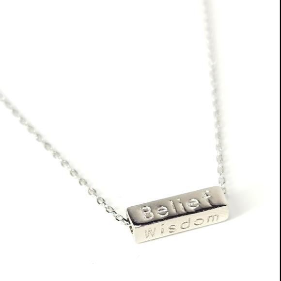 SueSue Jewelry - Dainty Luck Belief Wisdom Courage Necklace NEW